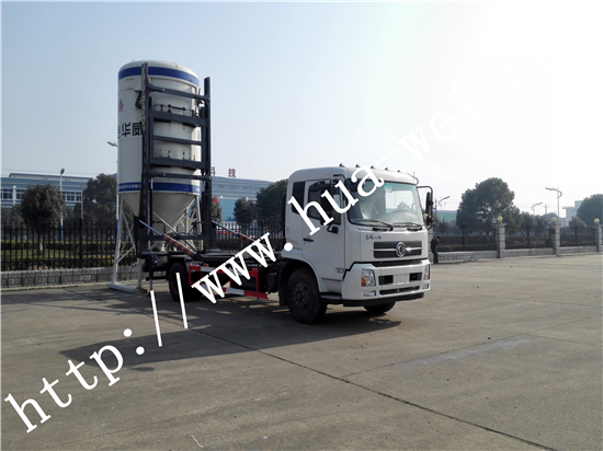 22-25立方干粉砂浆移动筒仓专用-背罐车/华威驰乐牌SGZ5180ZBGDF6型背罐车