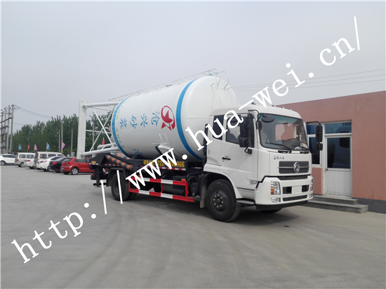 4x2东风天锦康机230马力【国六排放】背罐车/（22-25立方）SGZ5180ZBGDF6型干粉砂浆移动筒仓专用-背罐车