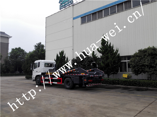 河北石家庄客户来厂定购东风天锦国六排放背罐车/华威驰乐牌SGZ5180ZBGDF6型背罐车