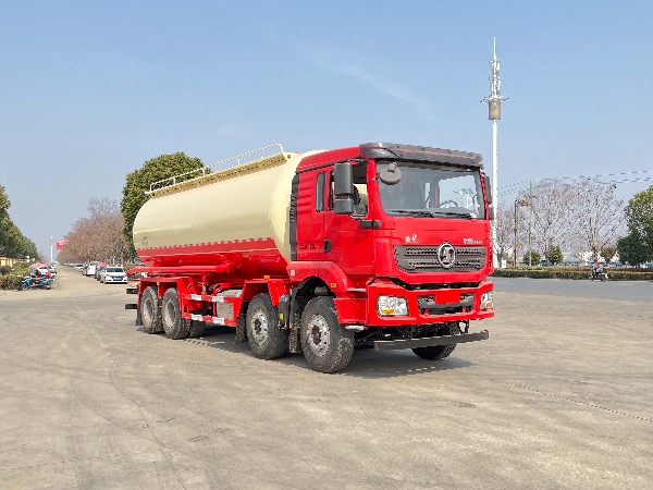 25.5立方陕汽德龙SGZ5312GFLSX6型油田专用下灰罐车/固井水泥罐车/重晶石粉罐车（空压机下置）