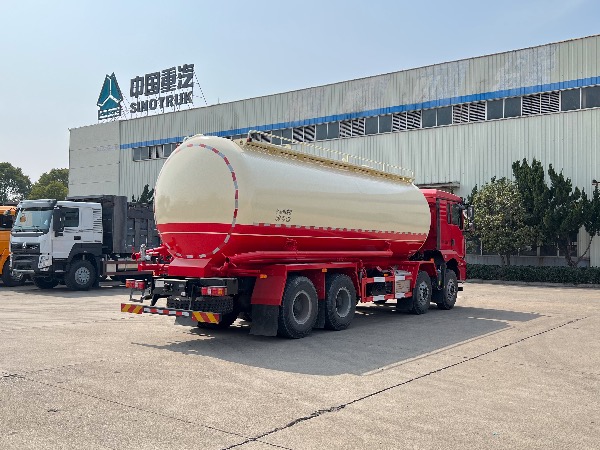 8x4陕汽德龙25-26立方下灰罐车/华威驰乐牌SGZ5312GFLSX6型油田专用下灰罐车/重晶石粉罐车