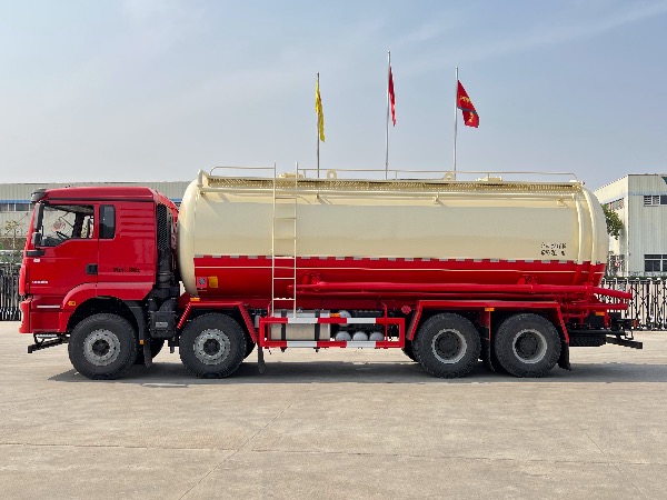 8x4陕汽德龙25-26立方下灰罐车/华威驰乐牌SGZ5312GFLSX6型油田专用下灰罐车/重晶石粉罐车