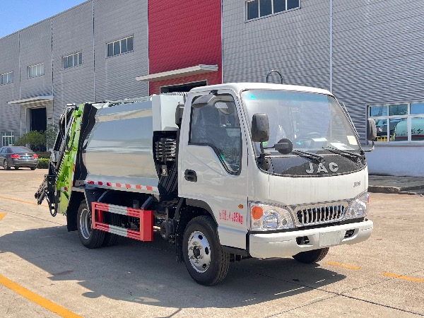 江淮康铃【可上蓝牌】4立方压缩垃圾车｜挂桶垃圾车｜小区生活垃圾收集车