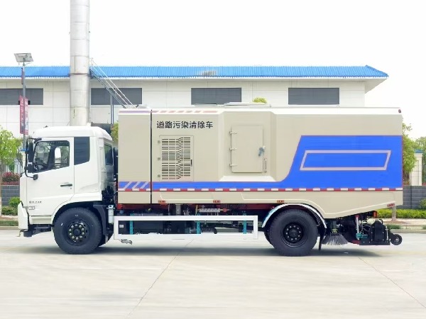东风天锦5180道路污染清除车|SGZ5189TXCDF6型深度吸尘车|后滚扫吸尘车|扫路车