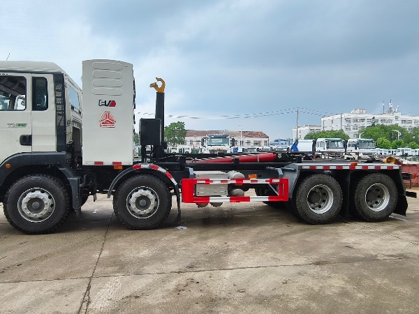 华威驰乐牌SGZ5310ZXXZZBEV纯电动车厢可卸式垃圾车｜中国重汽豪沃TX新能源EV纯电动钩臂式垃圾车｜压缩垃圾箱转运车｜8x4 纯电动垃圾转运车辆