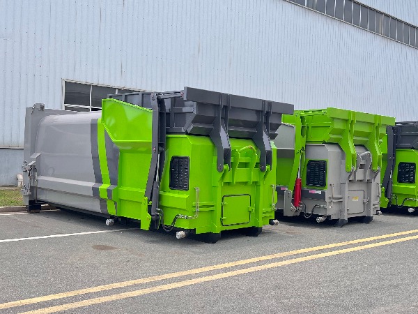 华威驰乐牌SGZ5310ZXXZZBEV纯电动车厢可卸式垃圾车｜中国重汽豪沃TX新能源EV纯电动钩臂式垃圾车｜压缩垃圾箱转运车｜8x4 纯电动垃圾转运车辆