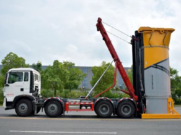 8x4中国重汽HOWO豪沃TX系列SCS5312ZXXZZ6型车厢可卸式垃圾车｜竖直式压缩垃圾箱转运车