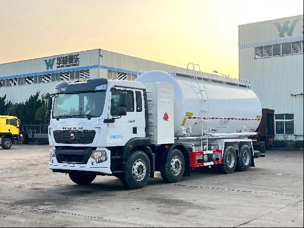 8X4中国重汽新能源EV干粉砂浆罐车｜华威驰乐牌SGZ5310GFLZZBEV型纯电动低密度粉粒物料运输车