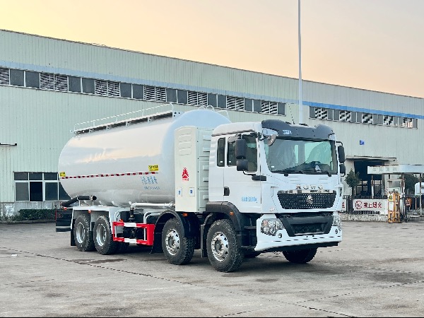 8X4中国重汽新能源EV干粉砂浆罐车｜华威驰乐牌SGZ5310GFLZZBEV型纯电动低密度粉粒物料运输车