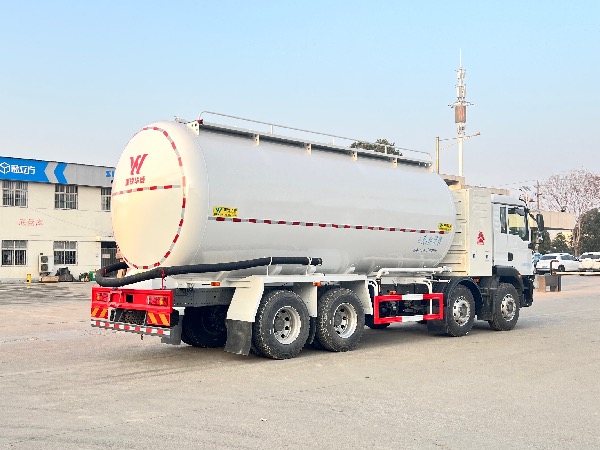8X4中国重汽新能源EV干粉砂浆罐车｜华威驰乐牌SGZ5310GFLZZBEV型纯电动低密度粉粒物料运输车