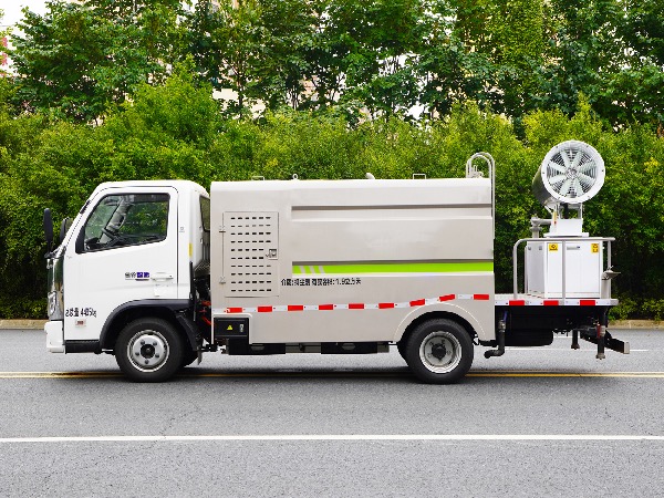 福田奥铃智蓝纯电动EV多功能抑尘车｜路面清洗车｜环卫洒水车｜绿化喷洒车｜5041TDYBJBEV纯电动多功能抑尘车｜雾炮车